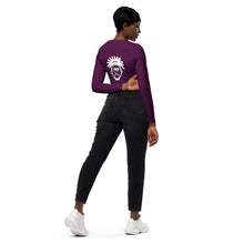 Load image into Gallery viewer, Purple long-sleeve crop top
